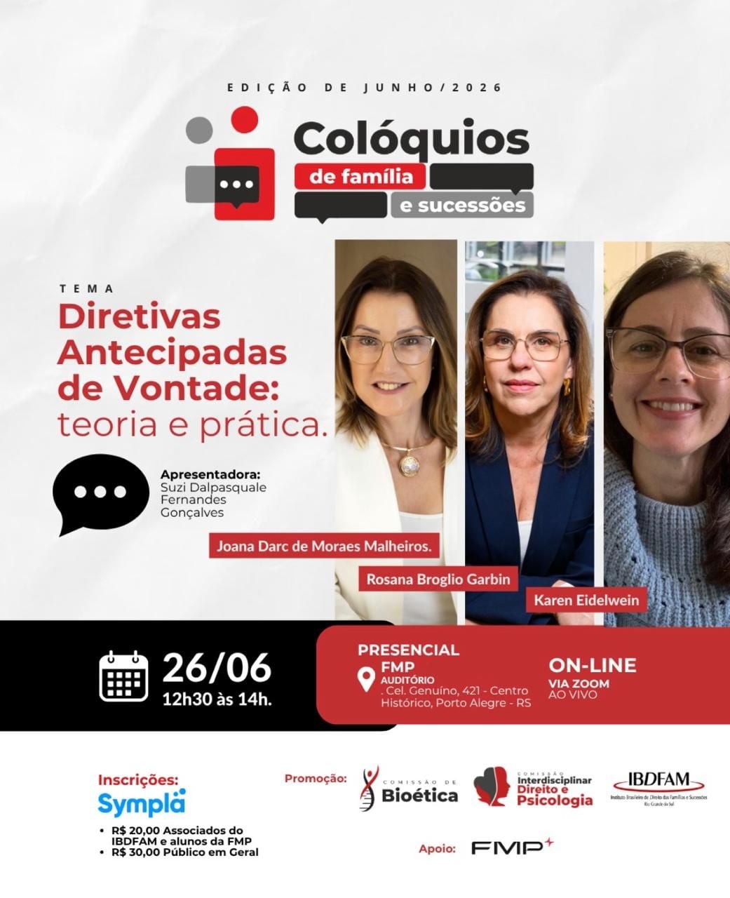 Colóquios de Família e Sucessões promove debate sobre Diretivas Antecipadas de Vontade