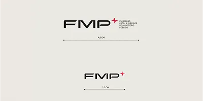 Exemplo de espaçamento e proporções corretas da identidade visual